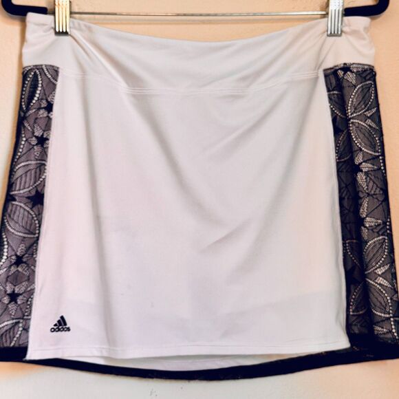 Adidas White Lace Overlay Tennis Skort M - Picture 2 of 5
